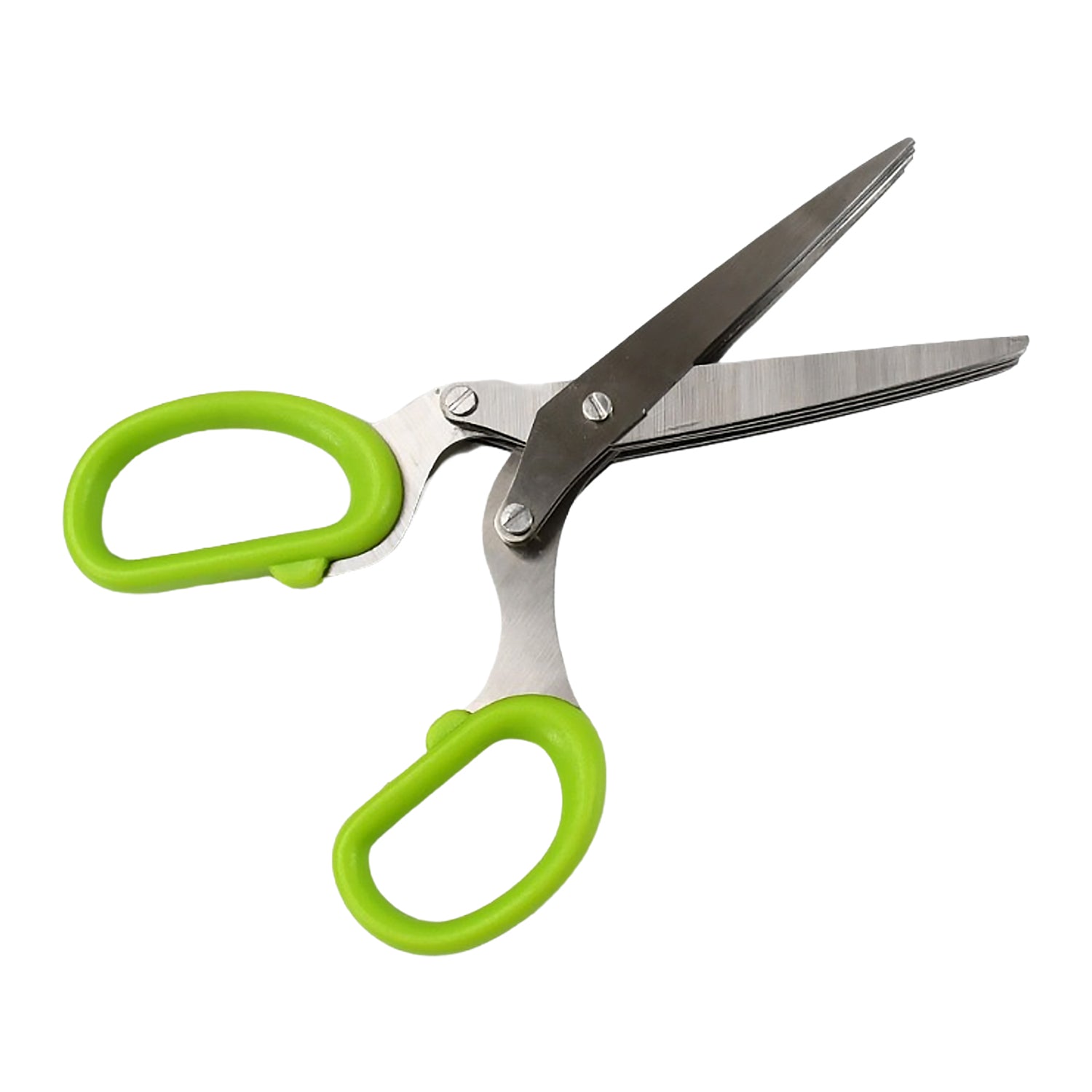 Herb Cutter Scissors 5 Blade Scissors Kitchen Multipurpose Cutting Shear with 5 Stainless Steel Blades & Safety Cover & Cleaning Comb Cilantro Scissors Sharp Shredding Shears Herb Scissors Set - Discount Karo