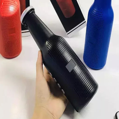 1289 Bottle Shape Bluetooth Speaker And Weatherproof Enhanced Wireless USB Rechargeable Calling / FM / AUX / USB / SD Card Support Portable Bluetooth Speaker with Rich Deep Bass 