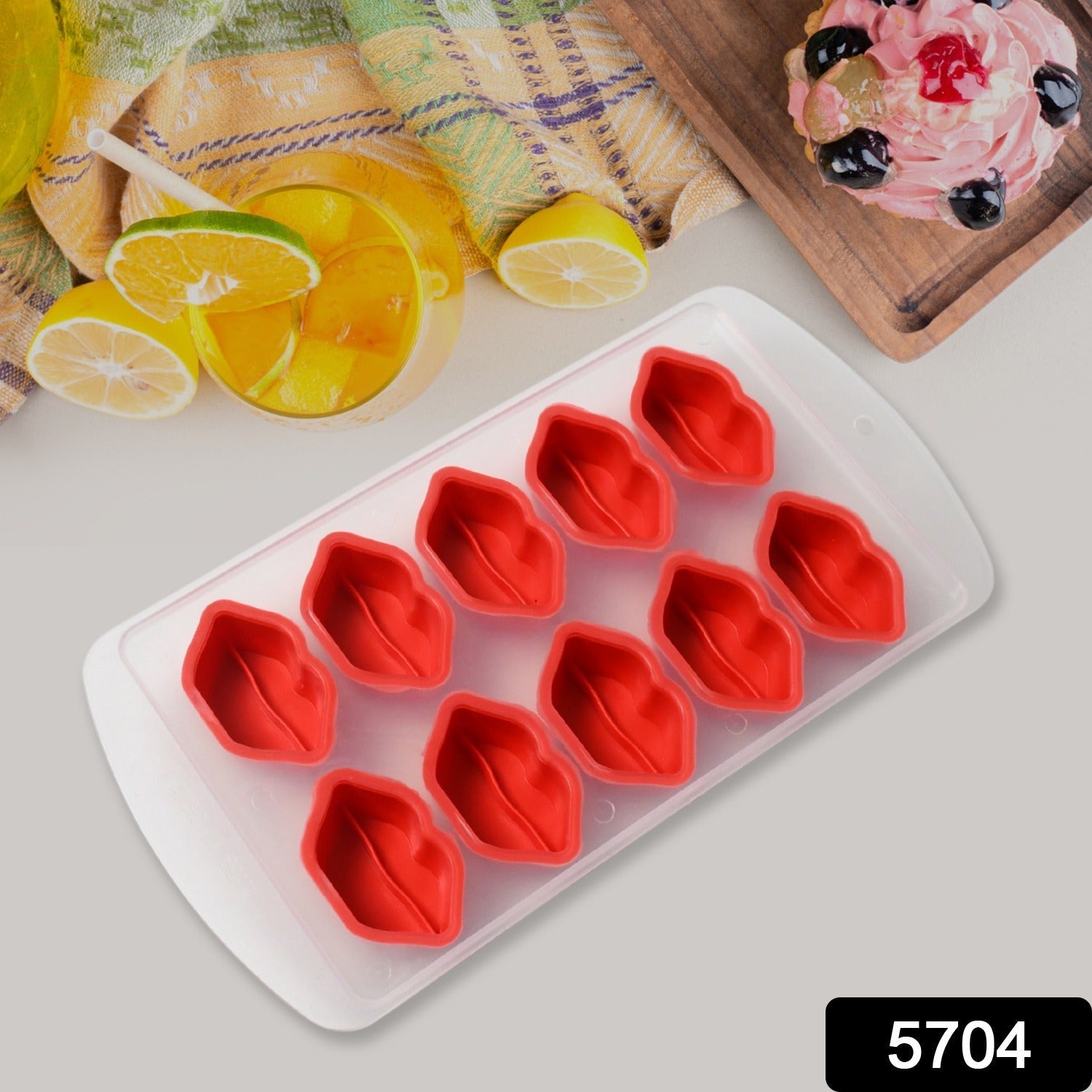 Silicone Mold Ice Cube Tray Creative Sweet Multi Type Ice Tray Buckets, Ice Cube Trays Multi Fruit Shape Ice Tray (1 Pc) - Discount Karo