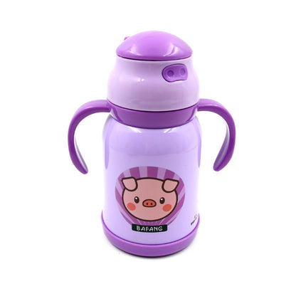 PLASTIC INSULATED STAINLESS STEEL KID'S SIPPER BOTTLE (350 Ml) - Discount Karo