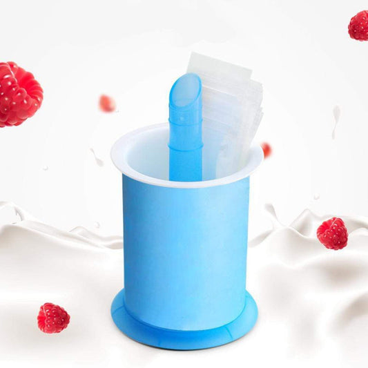 Homemade Popsicle Maker Manual Ice Cream Machine With Approx 20 Pcs Packing Bag Popsicle Mold Convenient Maker Manual Ice Cream Machine For Kids Adults DIY, Reusable - Discount Karo