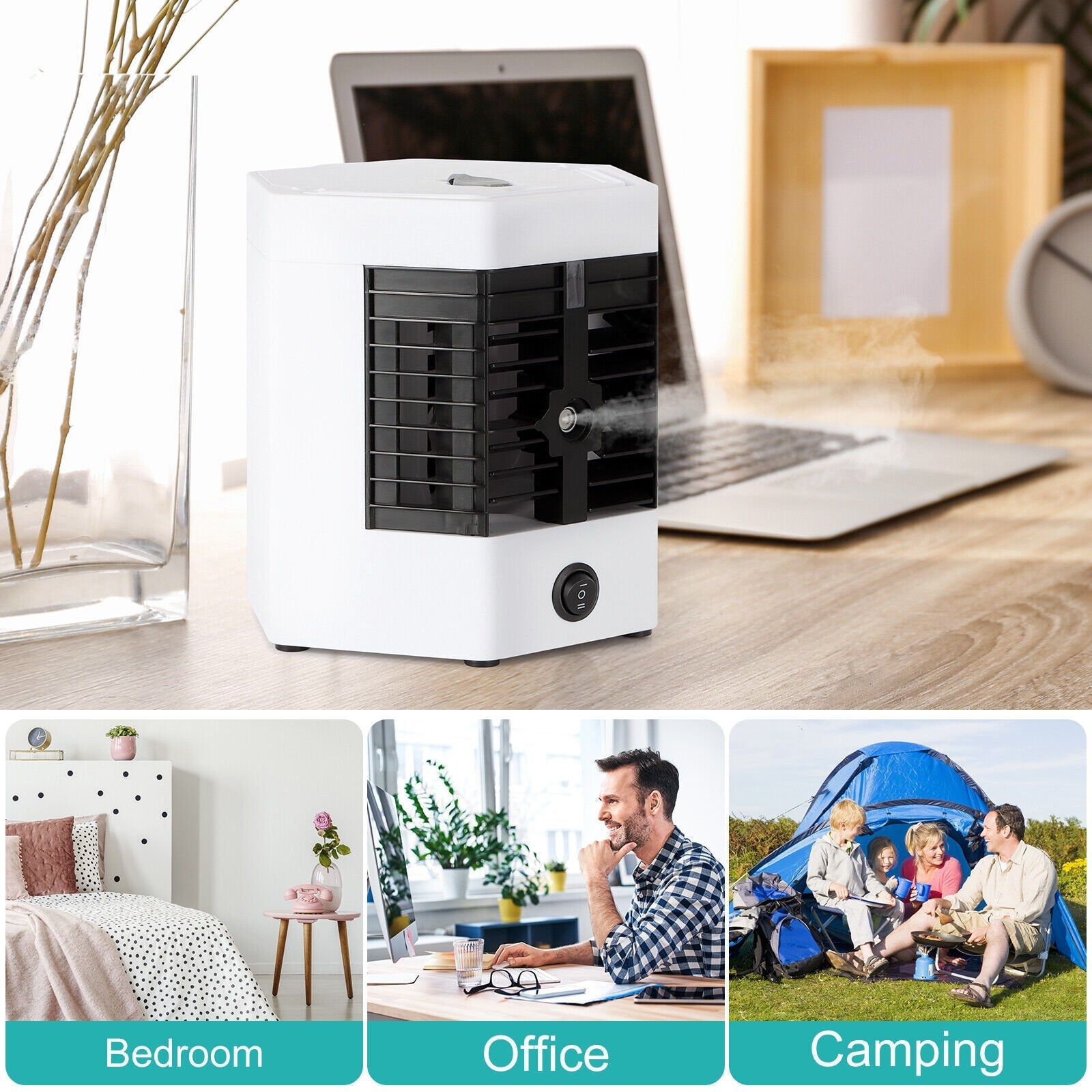 1488 Mini Air Conditioner ARCTIC COOLER Air Cooler Humidifier Mini Portable Air Cooler Fan Arctic Air Personal Space Cooler The Quick & Easy Way to Cool Any Space Air Conditioner 