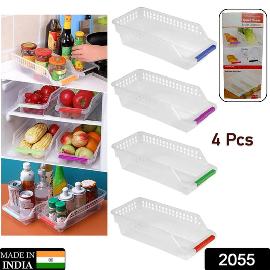 Kitchen Plastic Space Saver Organizer Basket Rack- 4 pcs - Discount Karo