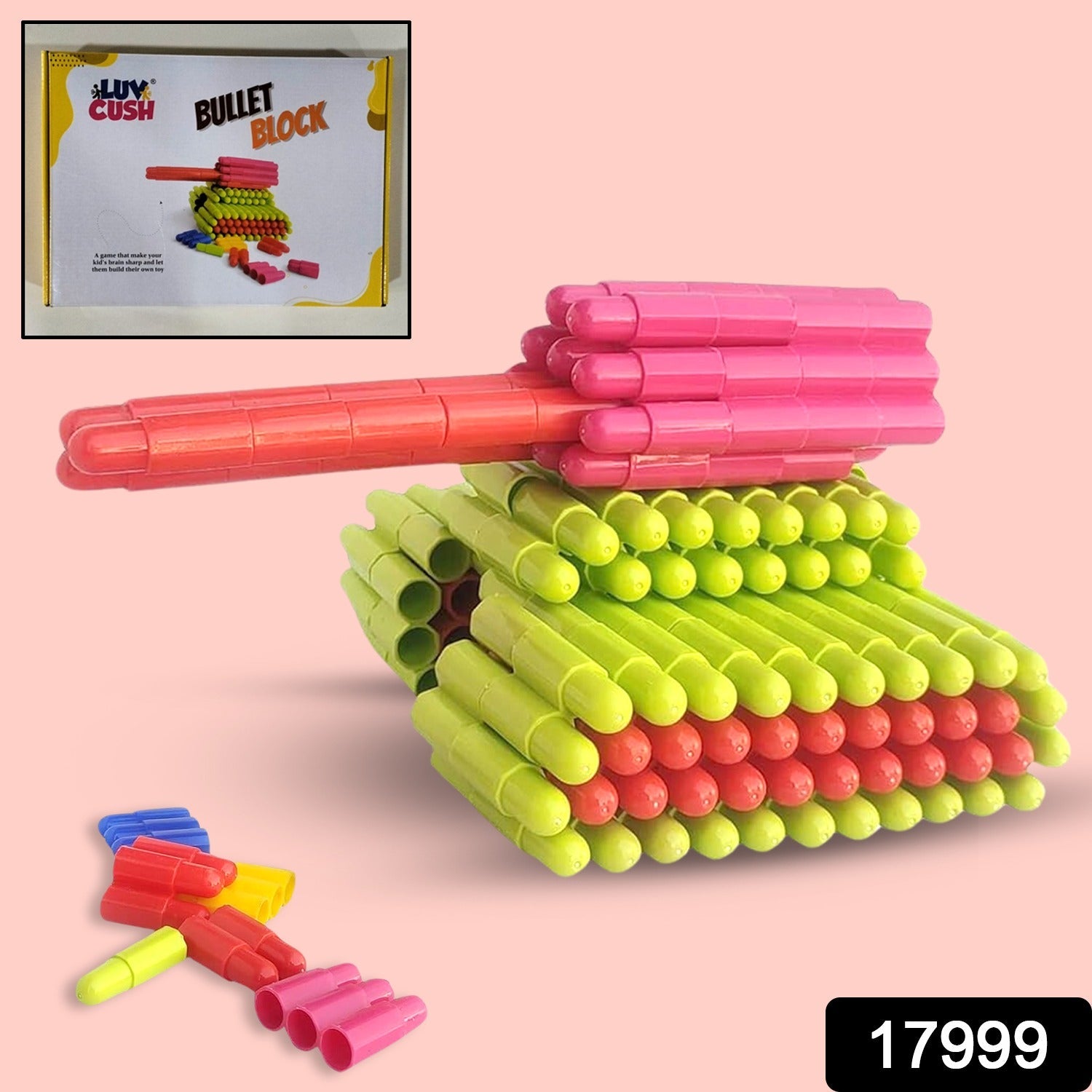 Bullet Blocks for Intelligent Kids Creative Bullets Shaped Building Blocks Toy Set for Kids (Approx 200 Pcs) - Discount Karo