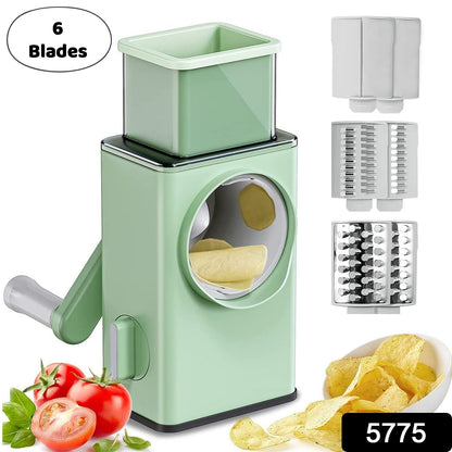 Stainless Steel Vegetable Chopper with 6 Blades - Kitchen Mandoline Slicer - Discount Karo