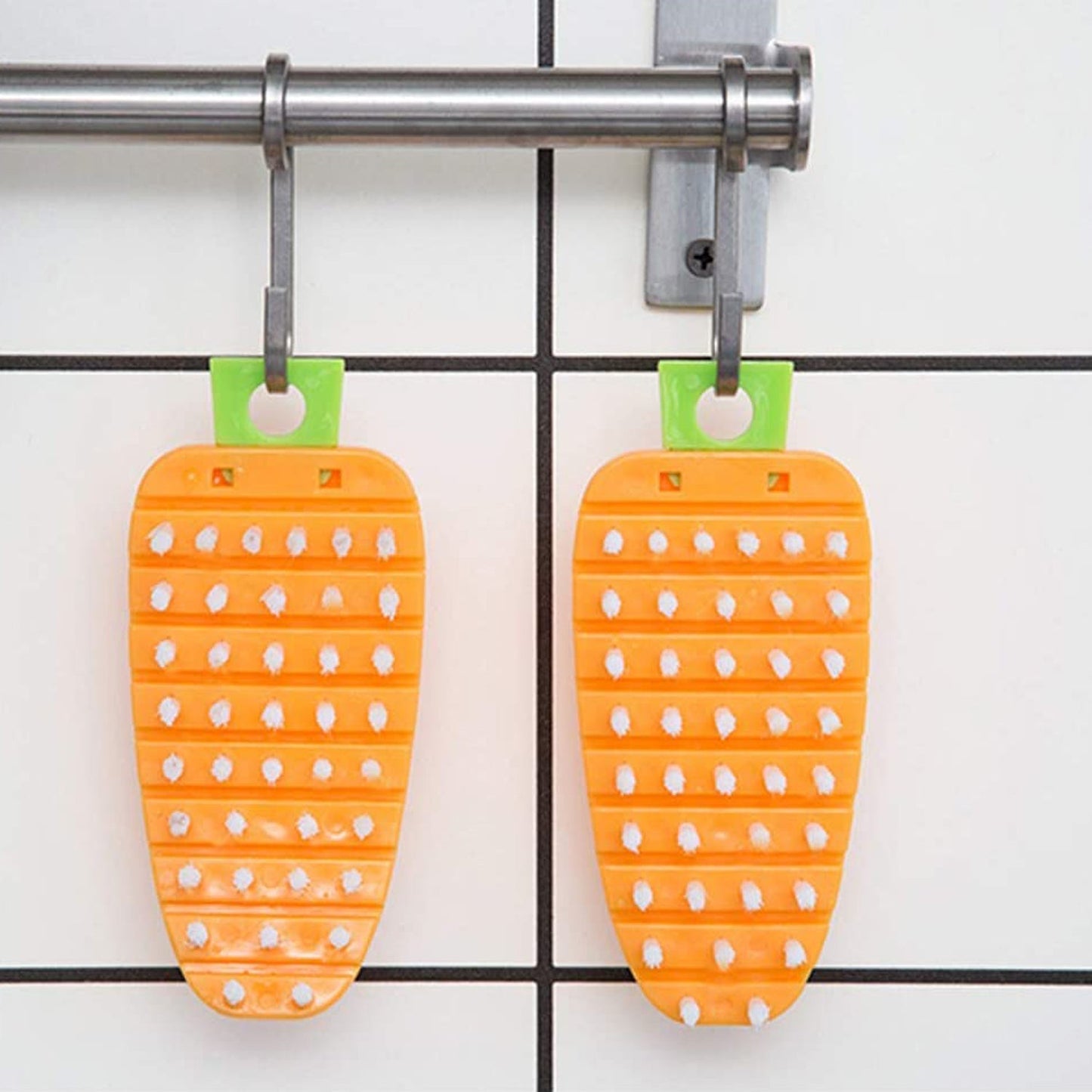 Vegetable Scrubbing Brush, Vegetable Scrubber Nonâ€‘Toxic Fruit Brush Carrot Shape Vegetable Brush for Potato for Vegetable - Discount Karo