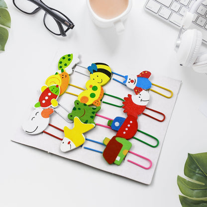 Multifunction Cartoon Paper Clips, Durable & Rustproof, Colored Paper Clips for Paperwork, DIY Work, classify Documents, Bookmark, Snacks Bag Clips, Suitable for Home, School, Office (12 Pcs Set) - Discount Karo