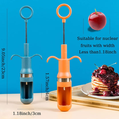 Cherry Pitter Tool, One Hand Operation Cherry Corer Pitter Remover Tool Best, Cherry Pit Kitchen Tools for Cherries Jam Quick Removal Fruit Stones (1pc). - Discount Karo