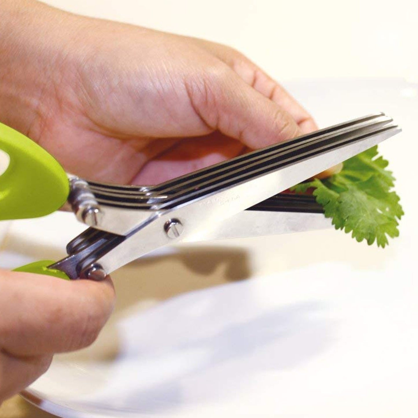 Multifunction Vegetable Stainless Steel Herbs Scissor with 3 Blades - Discount Karo