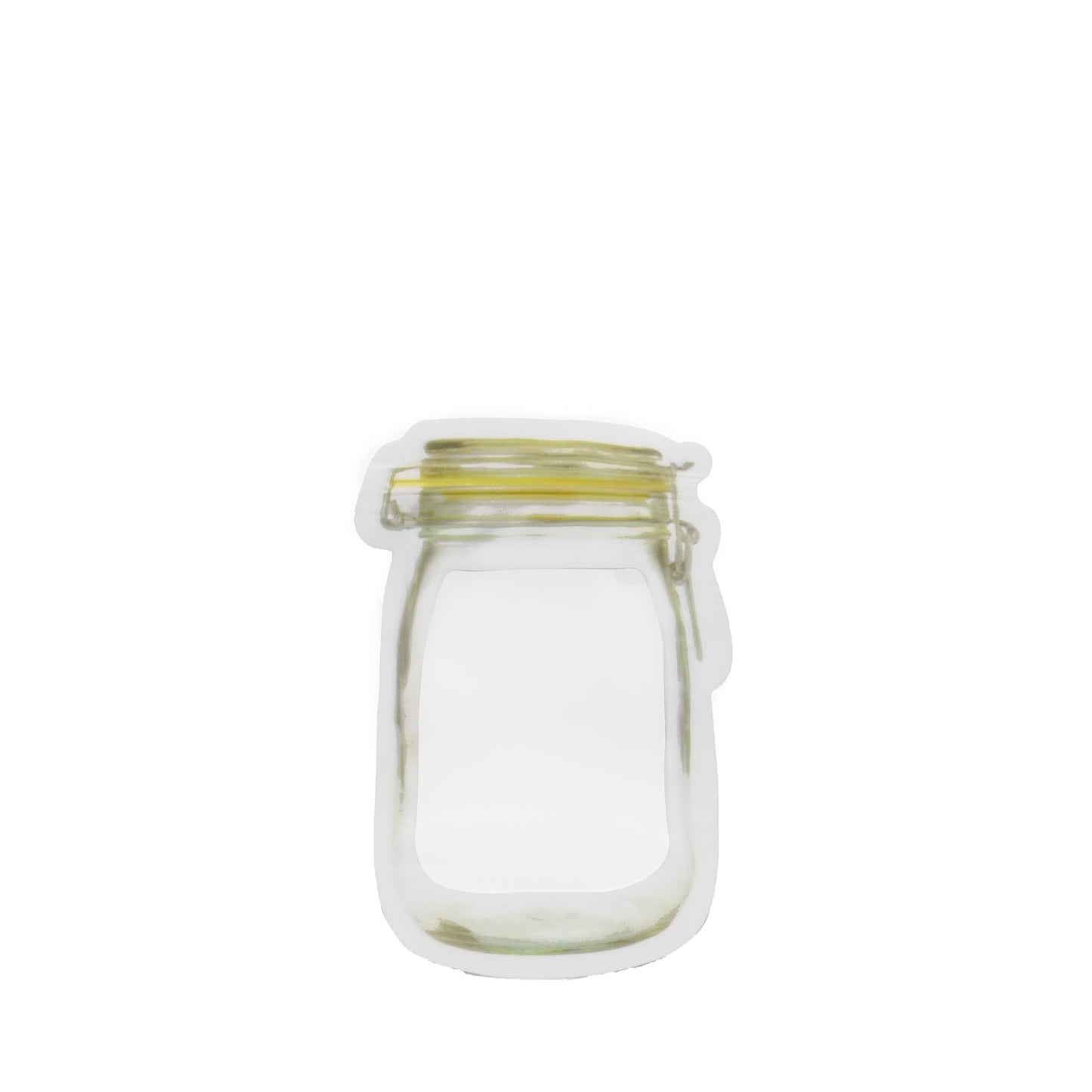 1073 Reusable Airtight Seal Plastic Food Storage Mason Jar Zipper (150ml) 