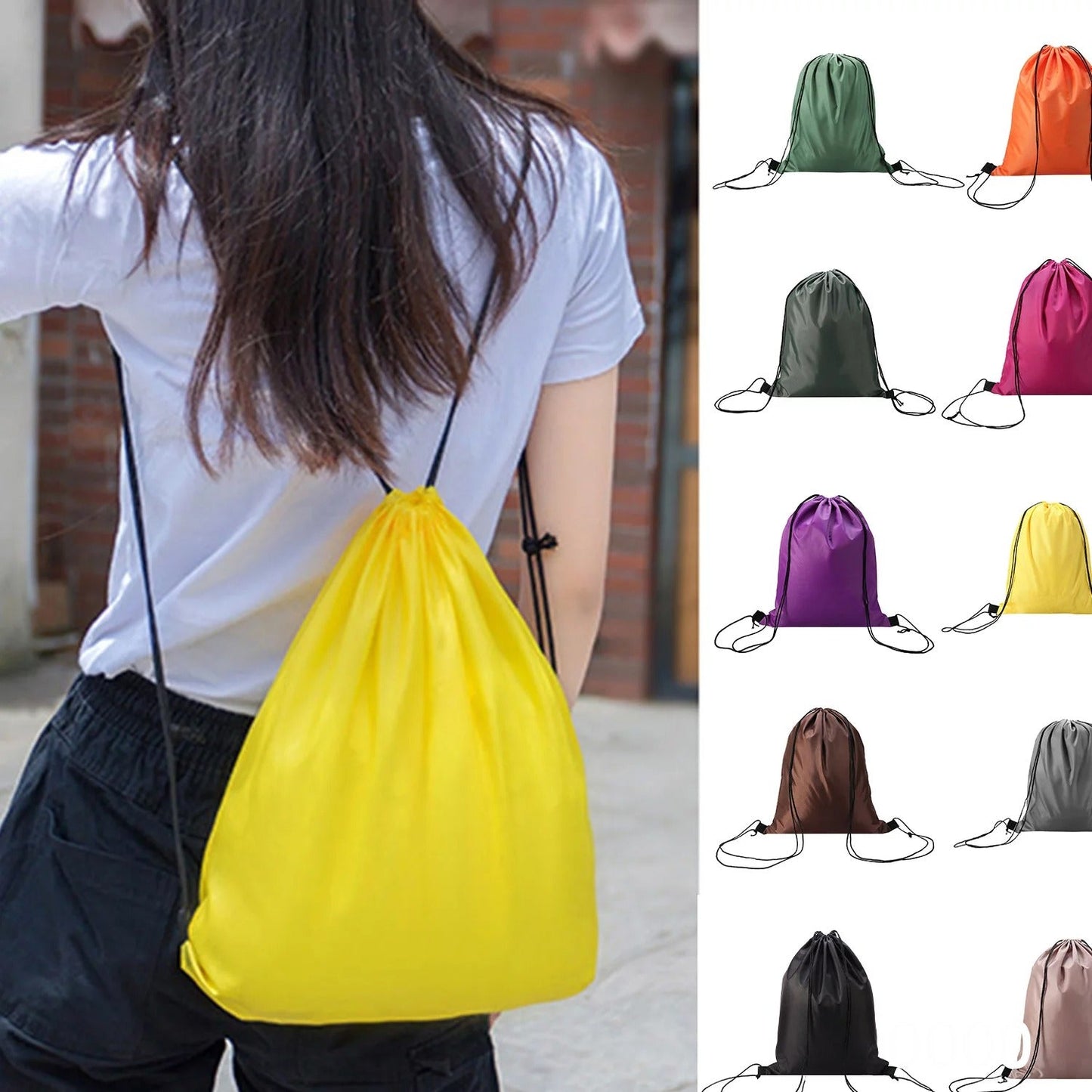 Sport Bag Drawstring Backpack Sports High Quality String Bag Sport Gym Sack pack for Women Men Large