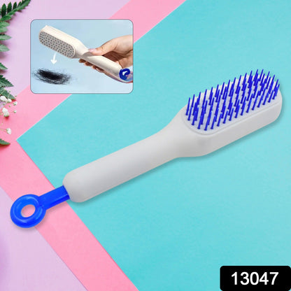 Self-Cleaning Hairbrush, Self-Cleaning Anti-Static Detangling Massage Comb, One-pull Clean Scalable Rotate Lifting Self Cleaning Hairbrush Hair Styling Tools - Discount Karo