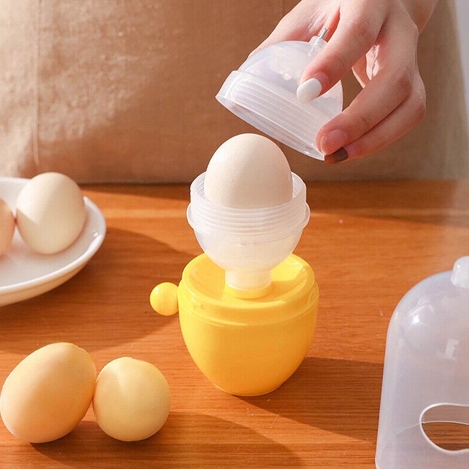 MANUAL EGG PULLER SCRAMBLER HOUSEHOLD WHITE EGG YOLK MIXER KITCHEN TOOL MIX MANUAL SCRAMBLER CONVENIENT WITHOUT BREAKING EGGS. - Discount Karo