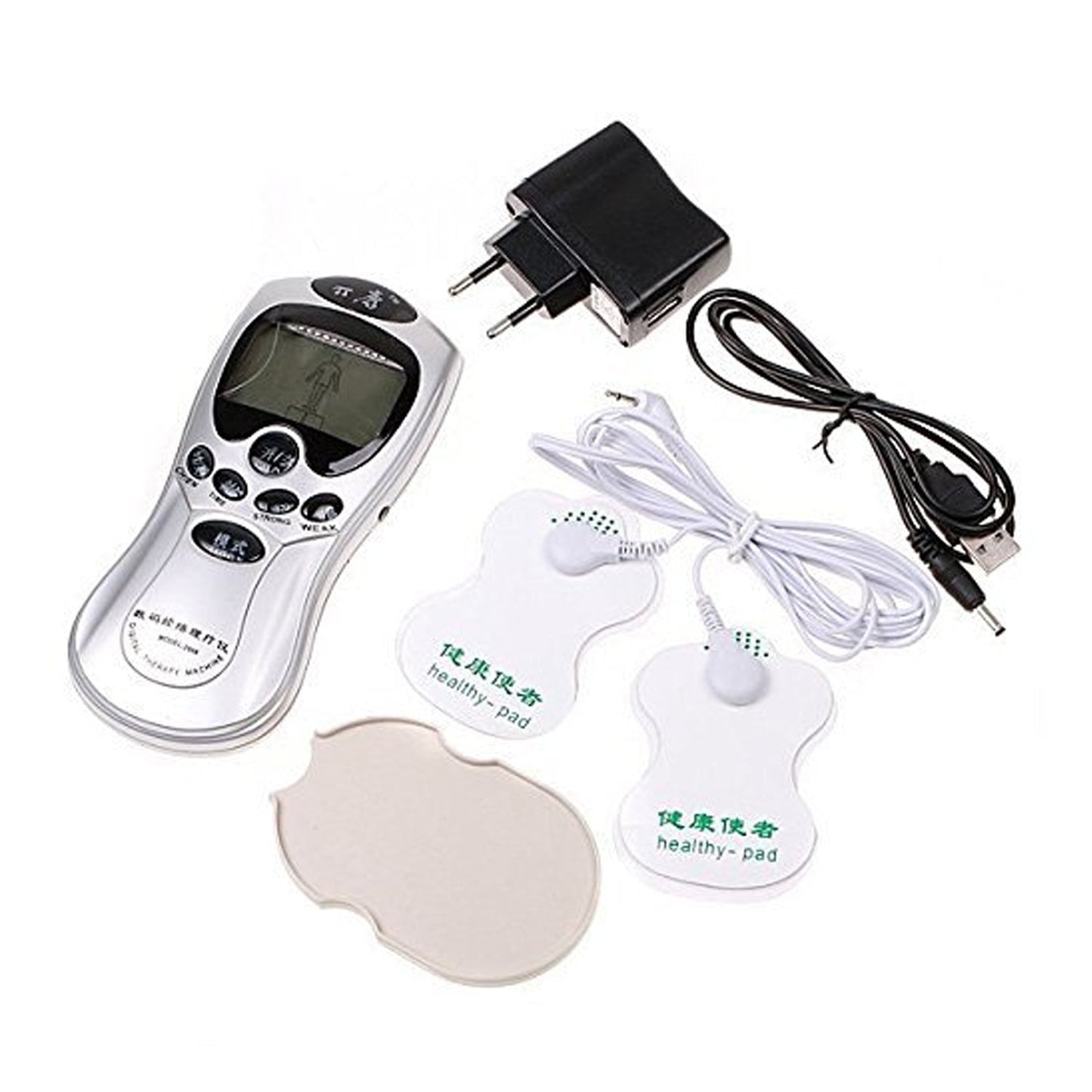 Multifunctional Massager, Health Care Digital Chinese Meridian Tens Therapy Massager Relax Body Muscle Acupuncture Machine 4 Electrode Pads & Charger Adapter and Cable, Physiotherapy, Electric Digital Therapy neck back Mane Massage - Discount Karo