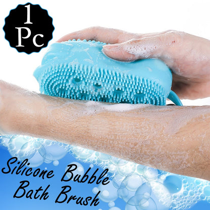 1448 Silicone Bubble Bath SPA Super Soft Body Scrubbing Brush 