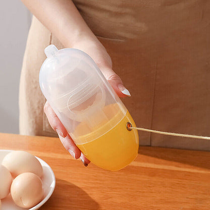 MANUAL EGG PULLER SCRAMBLER HOUSEHOLD WHITE EGG YOLK MIXER KITCHEN TOOL MIX MANUAL SCRAMBLER CONVENIENT WITHOUT BREAKING EGGS. - Discount Karo