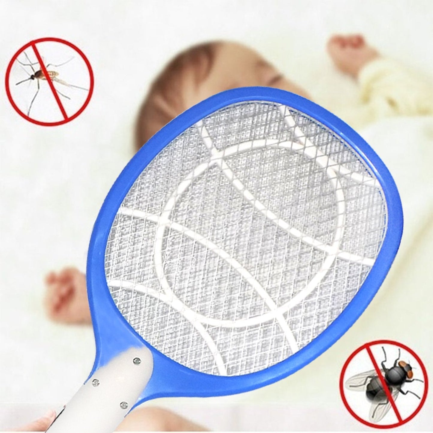 1722 Anti Mosquito Racket - Rechargeable Insect Killer Bat 