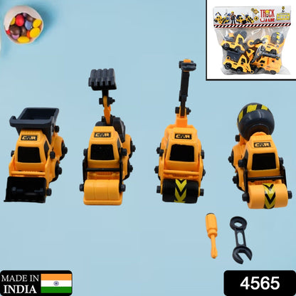 Engineering vehicles Nut Assembly Vehicle Toy, DIY Nut Assembly Vehicle Model Toy Highly Simulation Children Kids Car Model Toy Set (4 Pc Set) - Discount Karo