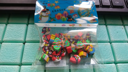 Fancy & Stylish Colorful Erasers, Mini Eraser Creative Cute Novelty Eraser for Children Different Designs Eraser Set for Return Gift, Birthday Party, School Prize (28 Pcs In 1 Packet) - Discount Karo