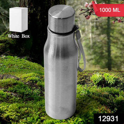 Stainless Steel Water Bottle | Leak Proof | Office Bottle | Gym Bottle | Home | Kitchen | Hiking | Trekking Bottle | Travel Bottle (1000 ML) - Discount Karo