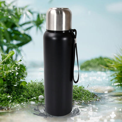 Stainless Steel Water Bottle, Fridge Water Bottle, Stainless Steel Water Bottle Leak Proof, Rust Proof, Cold & Hot Thermos steel Bottle| Leak Proof | Office Bottle | Gym | Home | Kitchen | Hiking | Trekking | Travel Bottle (800ML) - Discount Karo