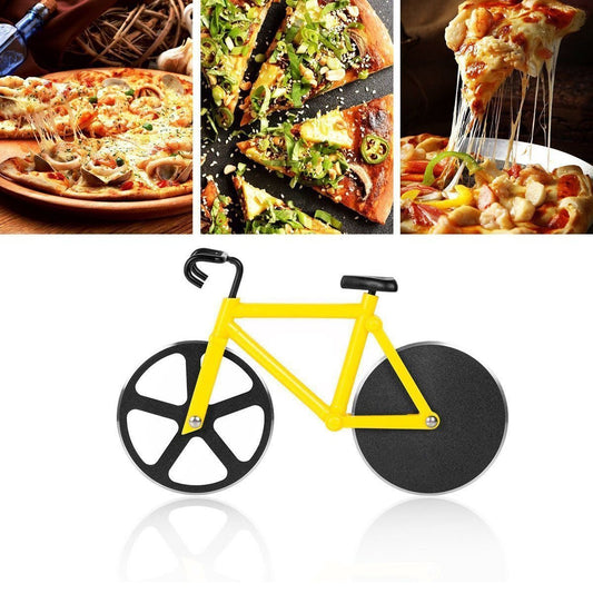 Bicycle Pizza Cutter (1 Pc): Stainless Steel, Unbreakable Handle - Discount Karo