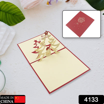 Unique 3D Pop-Up Wishing Card (Christmas): 1 Pc - Discount Karo