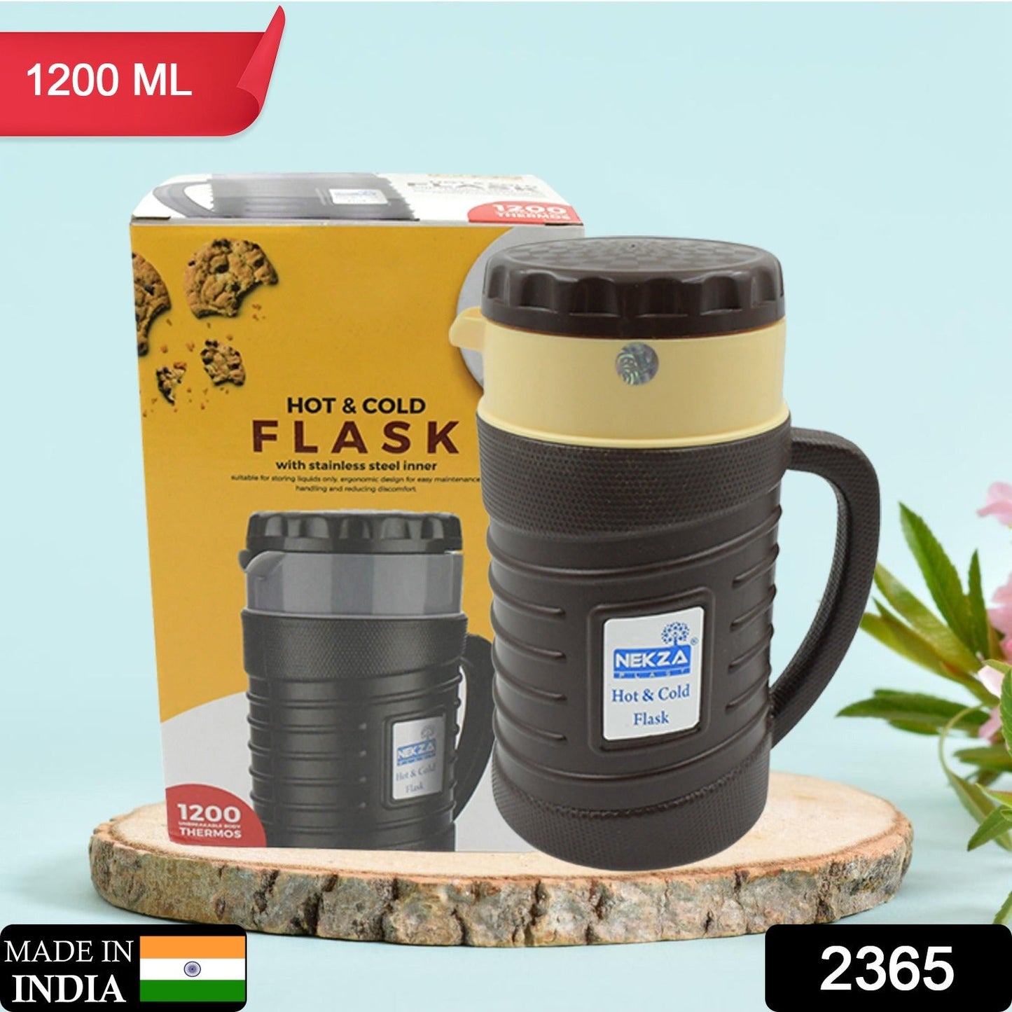 Stainless Steel Thermos Flask (Multiple Sizes): Travel Mug, Coffee, Tea (Leakproof) - Discount Karo