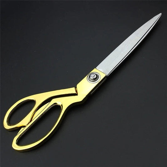 Stainless Steel Tailoring Scissor Sharp Cloth Cutting for Professionals  (Golden) - Discount Karo