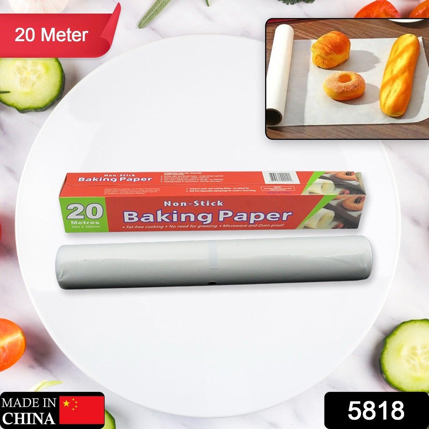 Non-Stick Parchment Paper: Easy Cleanup for Baking, Grilling & More (Microwave & Oven Safe) - Discount Karo