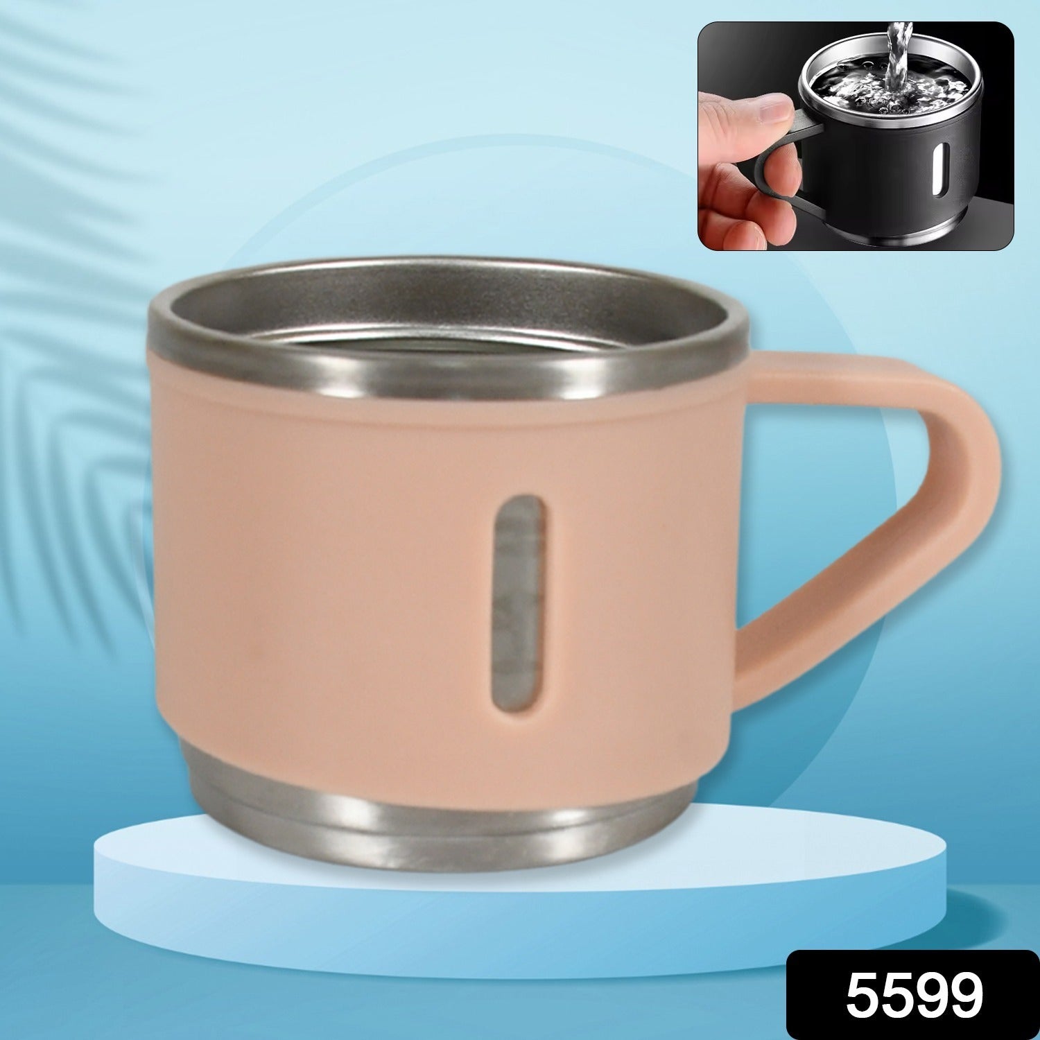 Stainless Steel Vacuum Coffee / Tea Cup, Tea Mug Hot Insulated Double Wall Stainless Steel, Coffee, and Milk Cup with Handle Easy To Carry: Coffee Cup (1 Pc) - Discount Karo