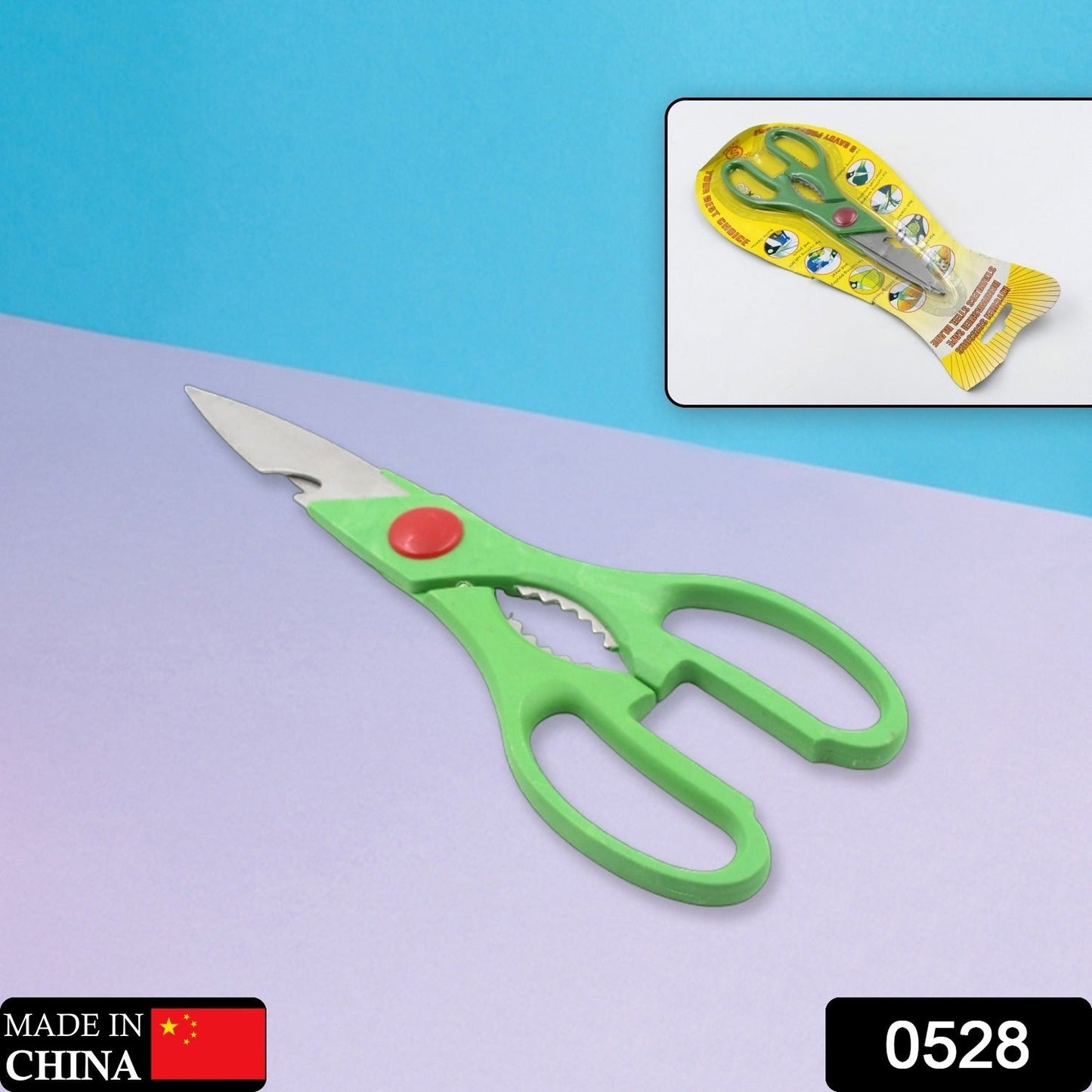 Multi-Function Kitchen Scissors for Veggies, Meat & Seafood with Bottle Opener - Discount Karo