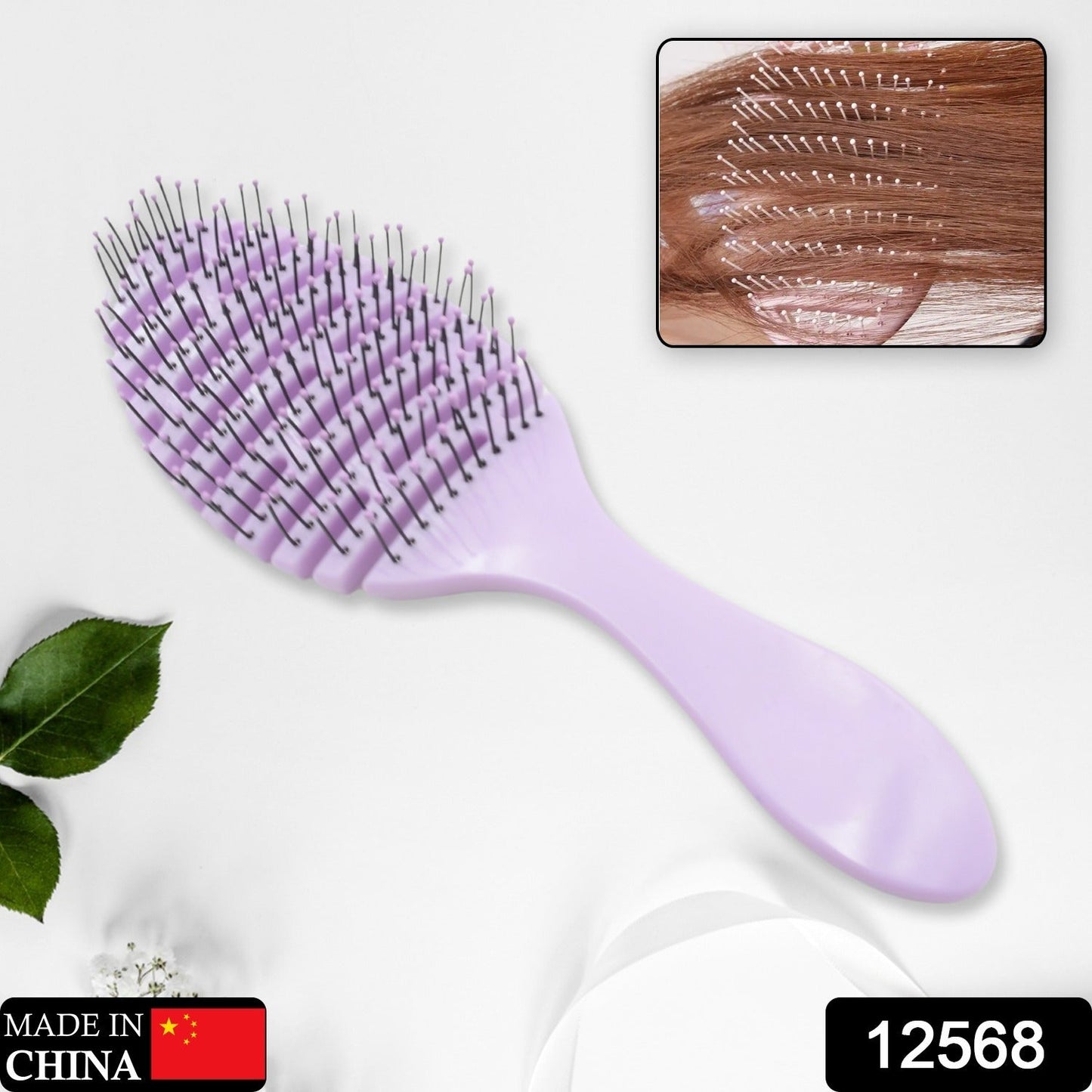 Anti-static Scalp Massage Hair Brush Comb for Curly Straight Hair,  Womens Hair Brush Wet, Detangling Brush for Curly Hair Detangler, Wet Hair Brush Detangler, Girls Hair Brush (1 Pc ) - Discount Karo