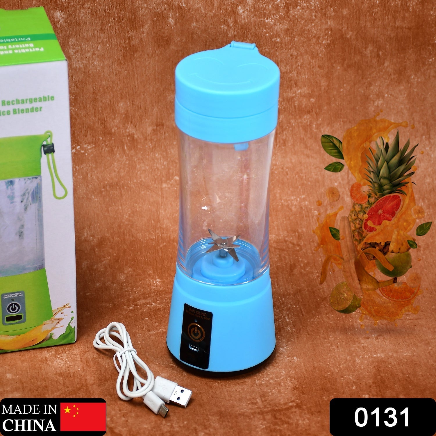 0131 Portable 6 Blade Juicer Cup USB Rechargeable Vegetables Fruit Juice Maker Juice Extractor Blender Mixer 