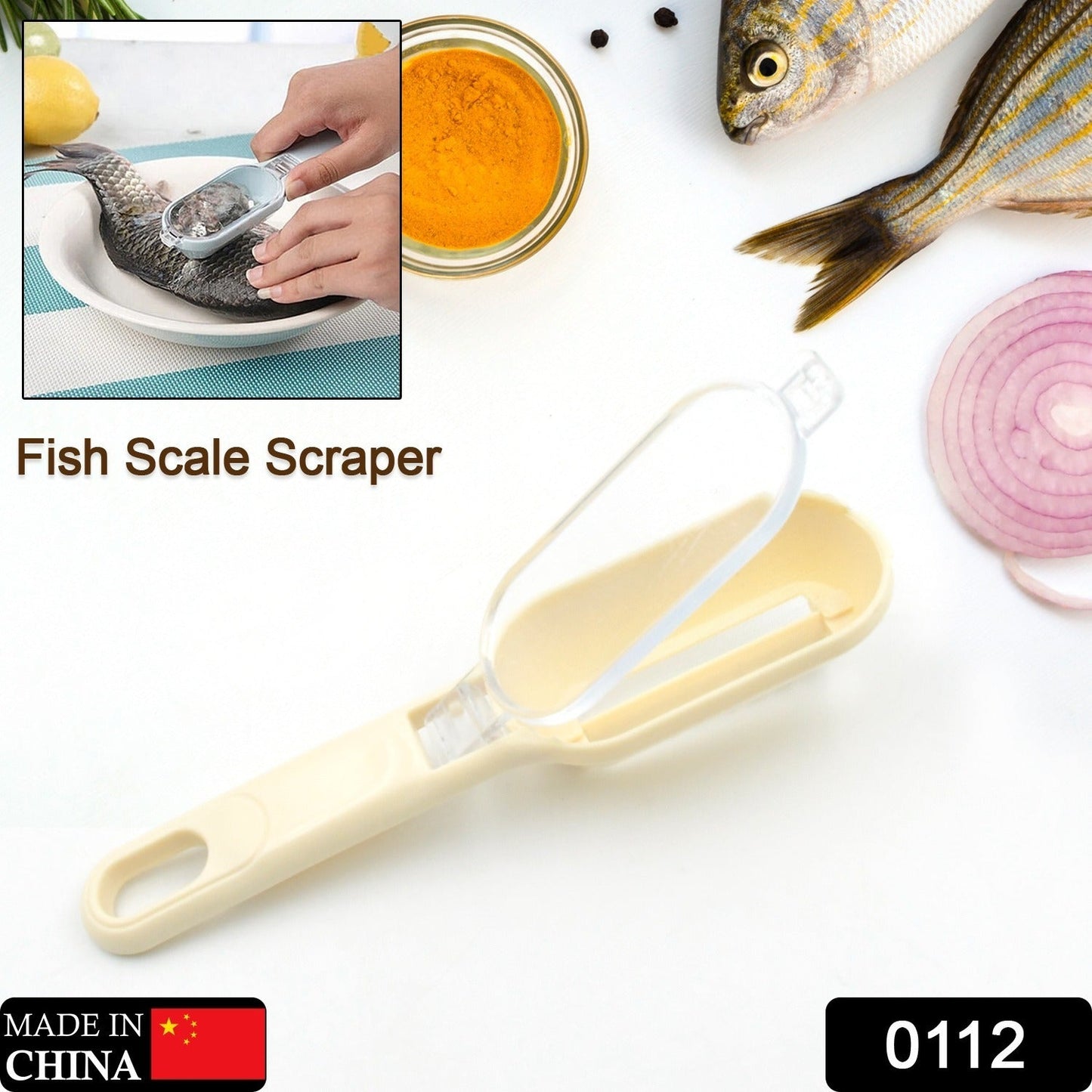 Effortless Fish Cleaning: Scraper, Grater & Brush in One (1 Pc) - Discount Karo