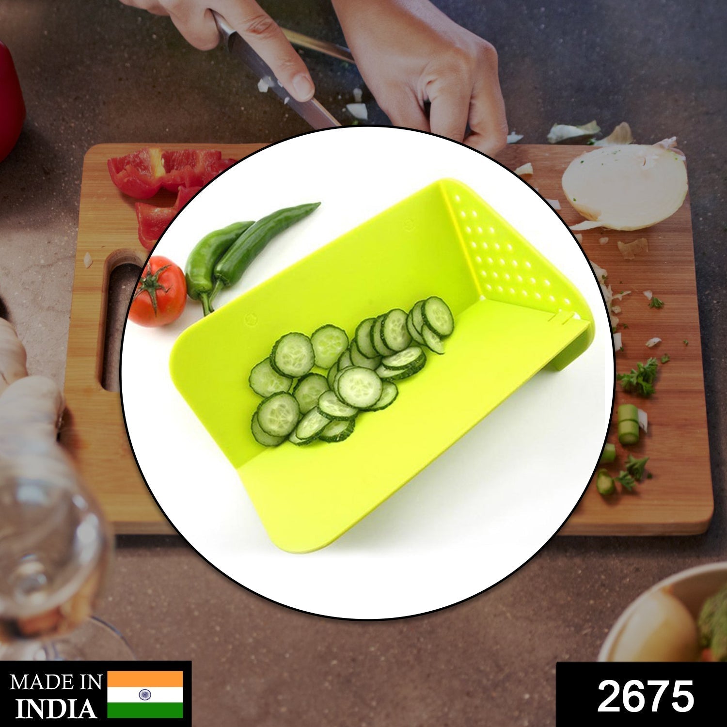 Multi Chopping Board and stand for cutting and chopping of vegetables, fruits meats etc. including all kitchen purposes. - Discount Karo