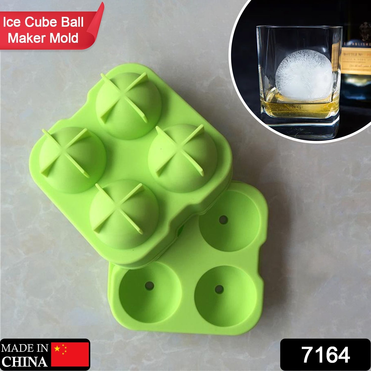 Ice Trays for Freezer Whiskey Ice Cube Plastic Ball Maker Mold Sphere Mould 4 Holes New Ice Balls Party Brick Round Tray Bar Tool ice for Whiskey - Discount Karo