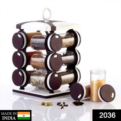 Spice jar Set - Food Grade Plastic 12pcs Spice jar (Brown Box) - Discount Karo