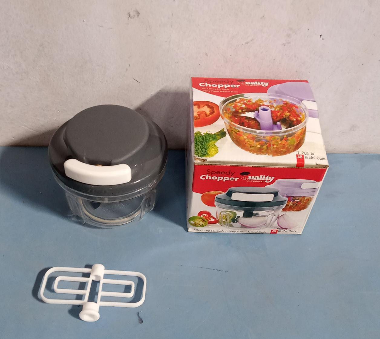 Quick 2in1 Chopper and Slicer Used Widely for chopping and Slicing of Fruits, Vegetables, Cheese Etc. Including All Kitchen Purposes. - Discount Karo