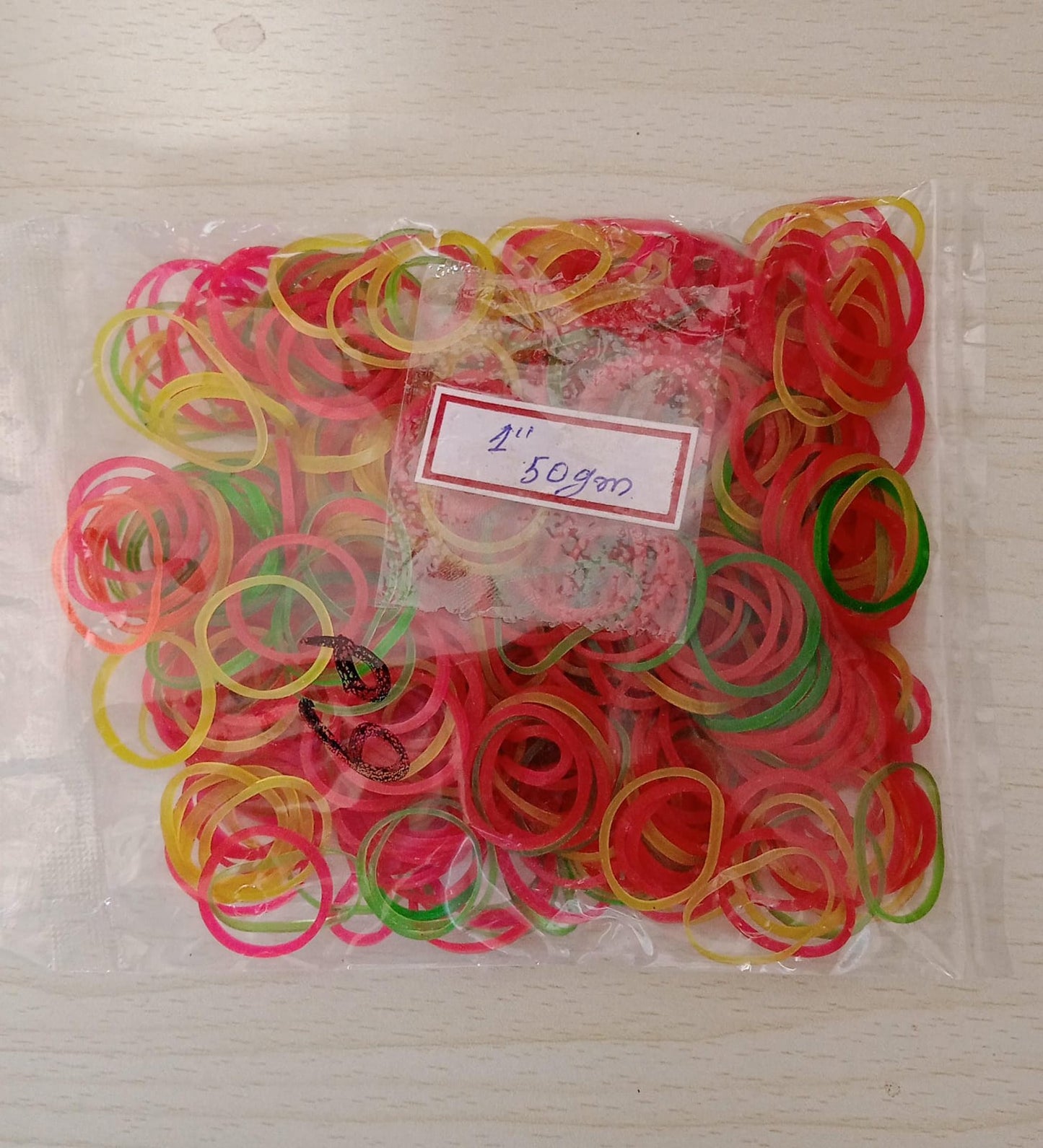 Rubber Band For Office/Home and Kitchen Accessories Item Products, Elastic Rubber Bands, Flexible Reusable Nylon Elastic Unbreakable, For Stationery, School  Multicolor (1 Inch, 50 GM) - Discount Karo