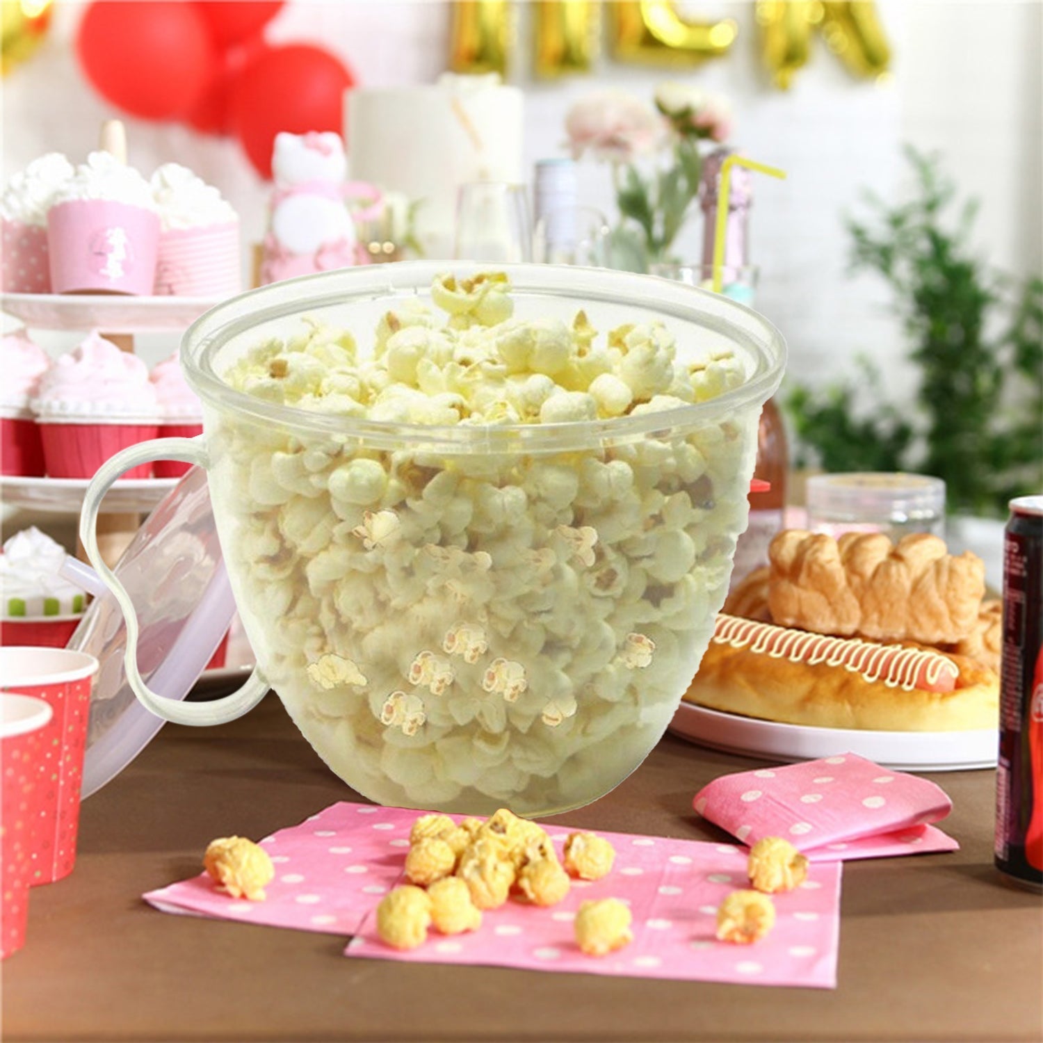 2451 Ez Plastic Popcorn Maker (Multicolour) 