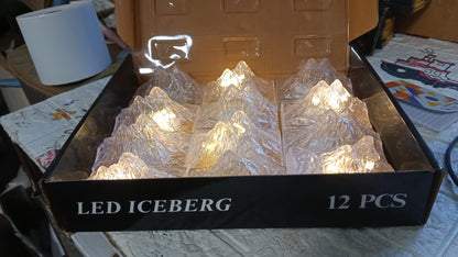 Unique Plastic Night Light: Flameless LED (Iceberg Design, Gift)