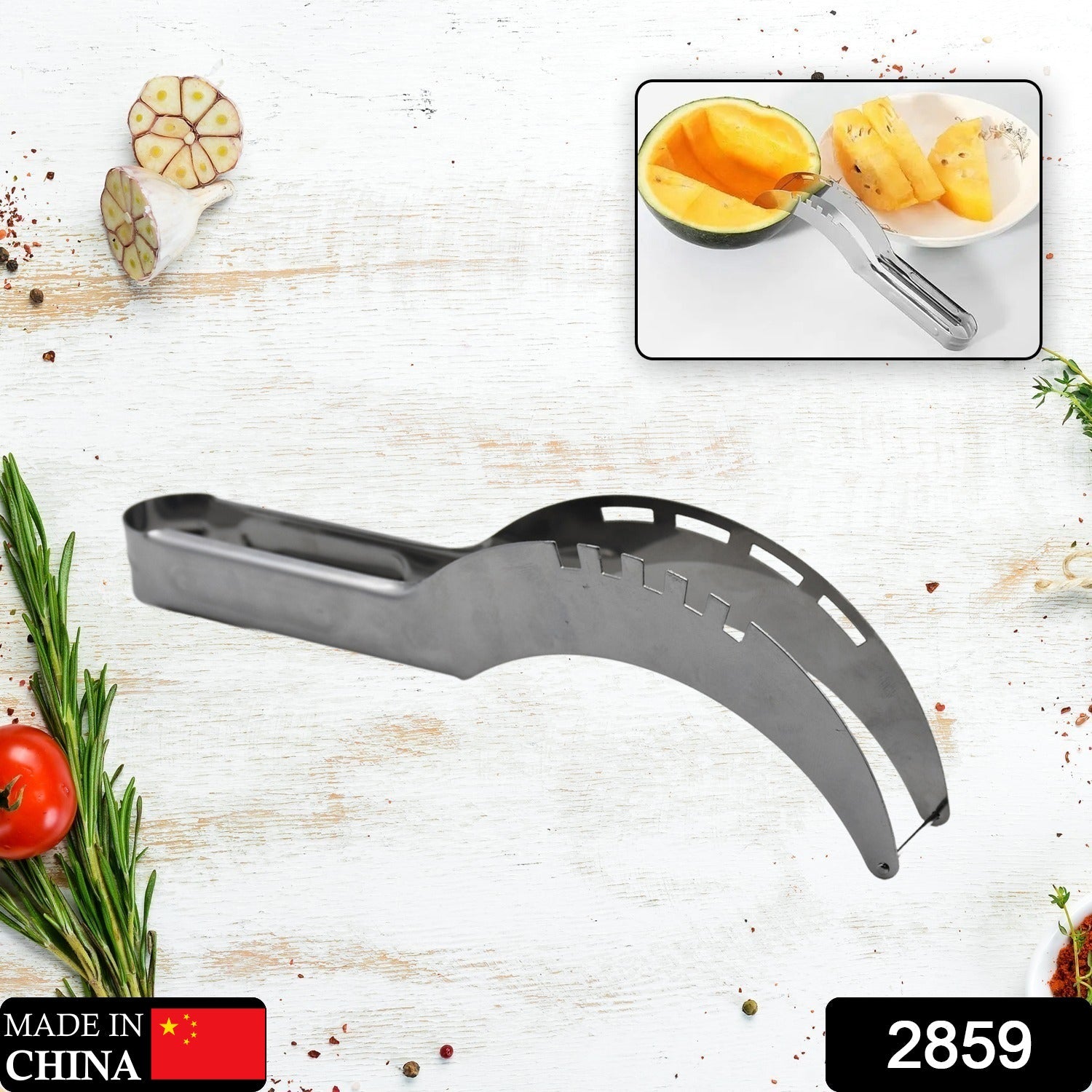 Stainless Steel Watermelon Cantaloupe Slicer Knife, Corer Fruit, Vegetable Tools Kitchen - Discount Karo