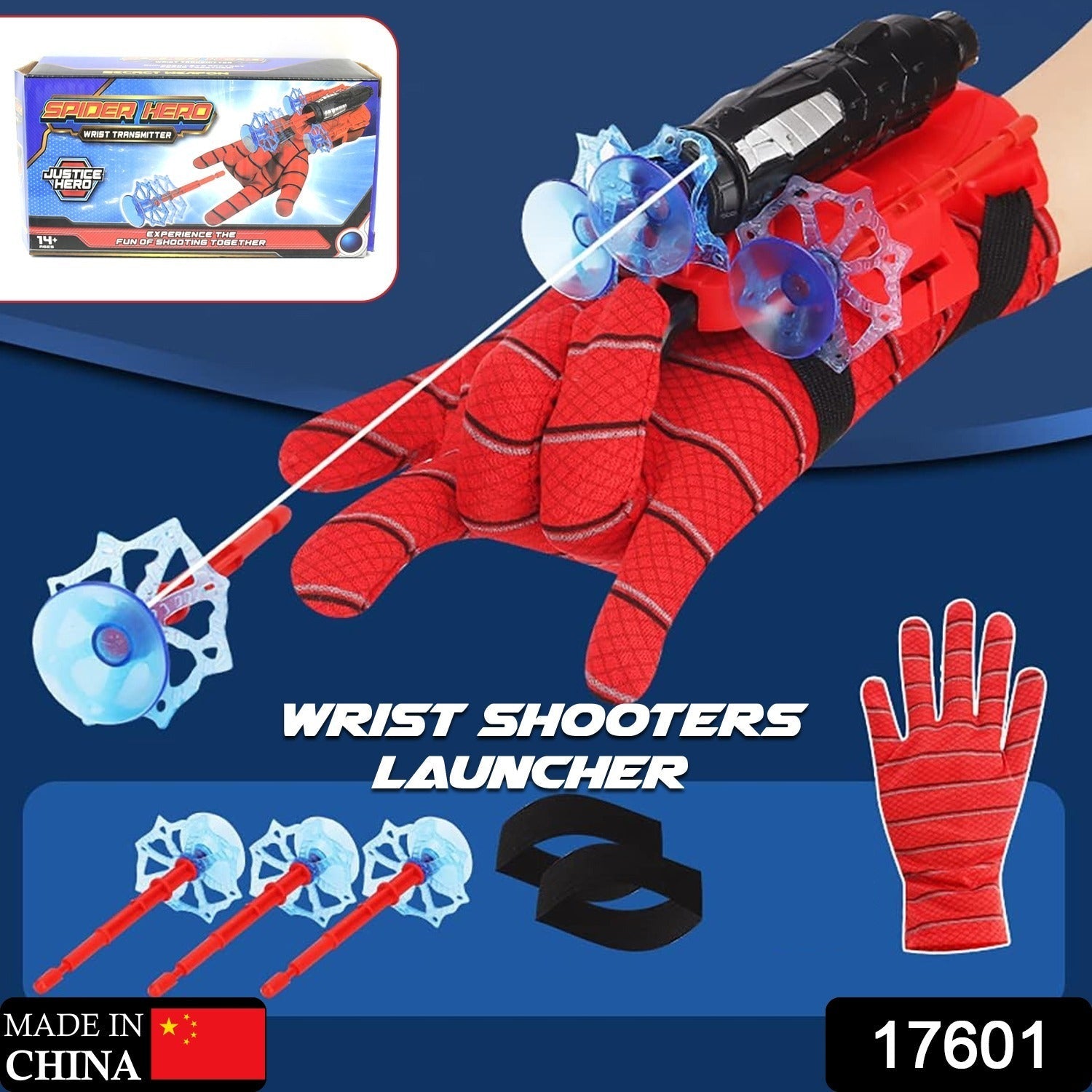 Web Shooter Toy for Kids Fans, Launcher Wrist Gloves Toys For Kids, Boys Superhero Gloves Role-Play Toy Cosplay, Sticky Wall Soft Bomb Funny Children's Educational Toys - Discount Karo