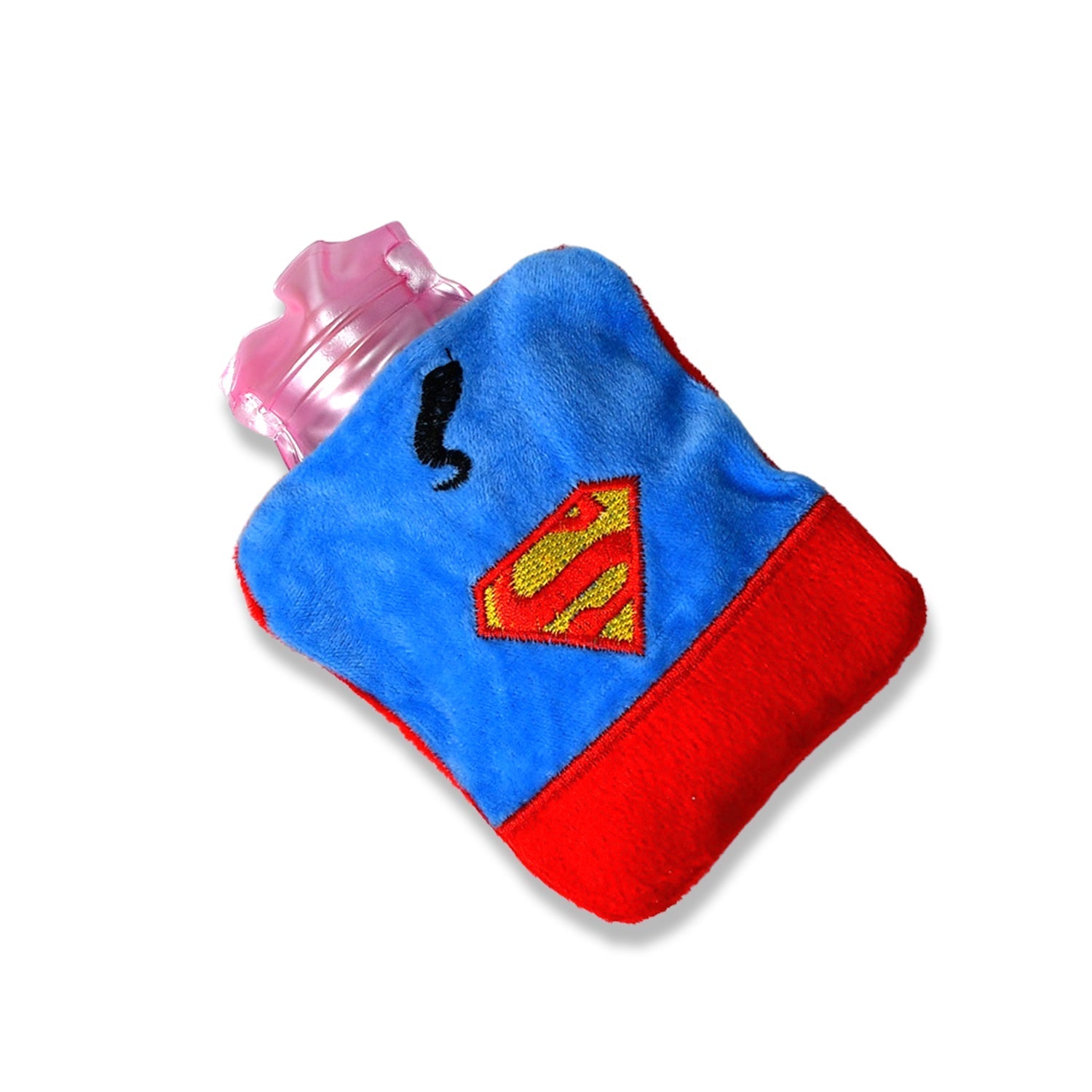 Superman Print Small Hot Water Bag with Cover for Pain Relief - Discount Karo