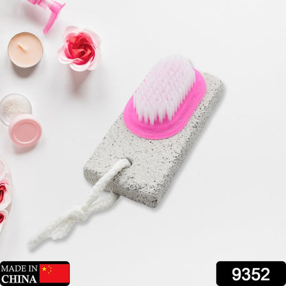 Hand and Foot Brush with pumice stone to Remove Dead Skin & Callus Stone Foot Scrubber Pedicure Brush For Dead Skin - Discount Karo