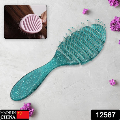 Anti-static Scalp Massage Hair Brush Comb for Curly Straight Hair,  Womens Hair Brush Wet, Detangling Brush for Curly Hair Detangler, Wet Hair Brush Detangler, Girls Hair Brush (1 Pc ) - Discount Karo