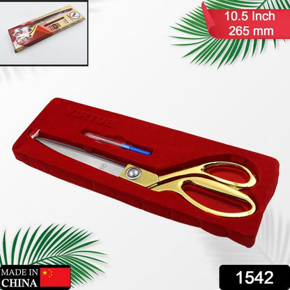 Stainless Steel Tailoring Scissor Sharp Cloth Cutting for Professionals  (Golden) - Discount Karo