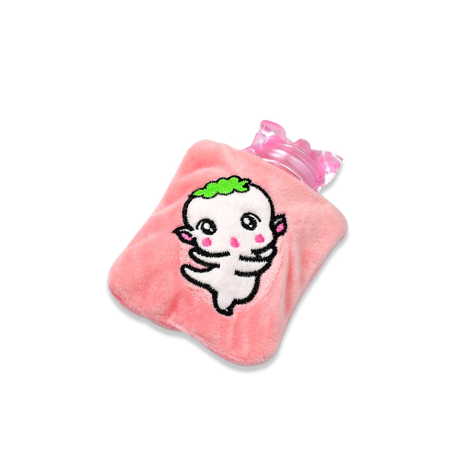 Pink Cartoon Small Hot Water Bag with Cover for Pain Relief - Discount Karo