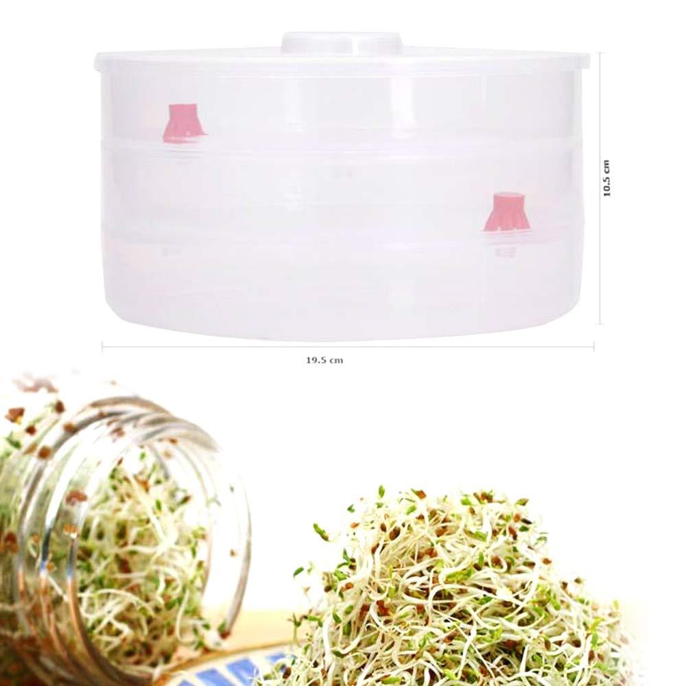 093 Plastic 3 Compartment Sprout Maker, White Discount Karo